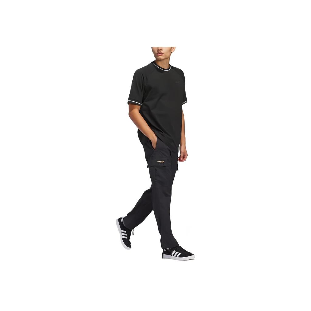 adidas Originals Classic Sports Series Schnelltrocknend Schweißabsorbierend Bequem Weich Kurzarm T-Shirt Unisex Oberteile Schwarz JD2838