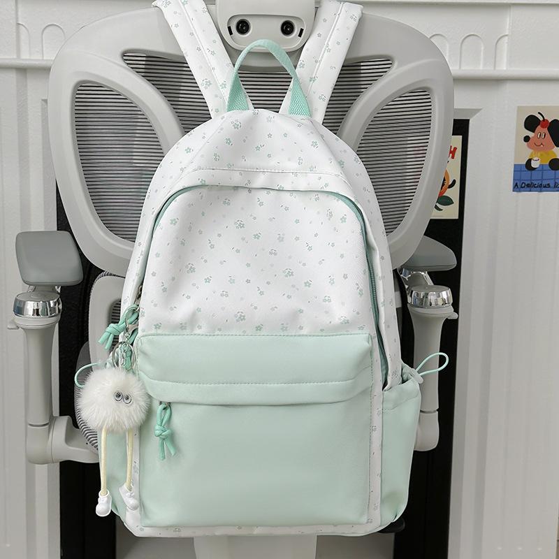 Schoolbagins niche cute lightweight double backpack Japanese fashion simple schoolbag high value student large capacity backpack