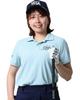 Gatcha Golf Dry JQ Cable Pattern Polo Shirt, Men's and Women's Short Sleeve, Light Blue, XL, 252GG1210