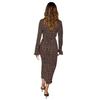 Never Fully Dressed Womens/Ladies Celeste Leopard Print Midi Dress