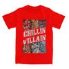 Villains T Shirts Chillin Like A Villain Group Portrait Vintage Tee Shirt Short Sleeve T-Shirt Cotton Gift Idea Tops