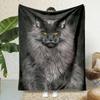 Cute Black Cat Pattern Flannel Printed Blanket Suitable for All Seasons Suitable for Living Room Office Sofa and Travel