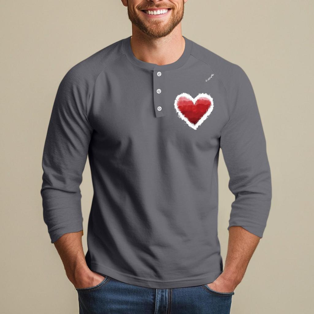 Men's Raglan Sleeve Three-quarter Sleeve Top