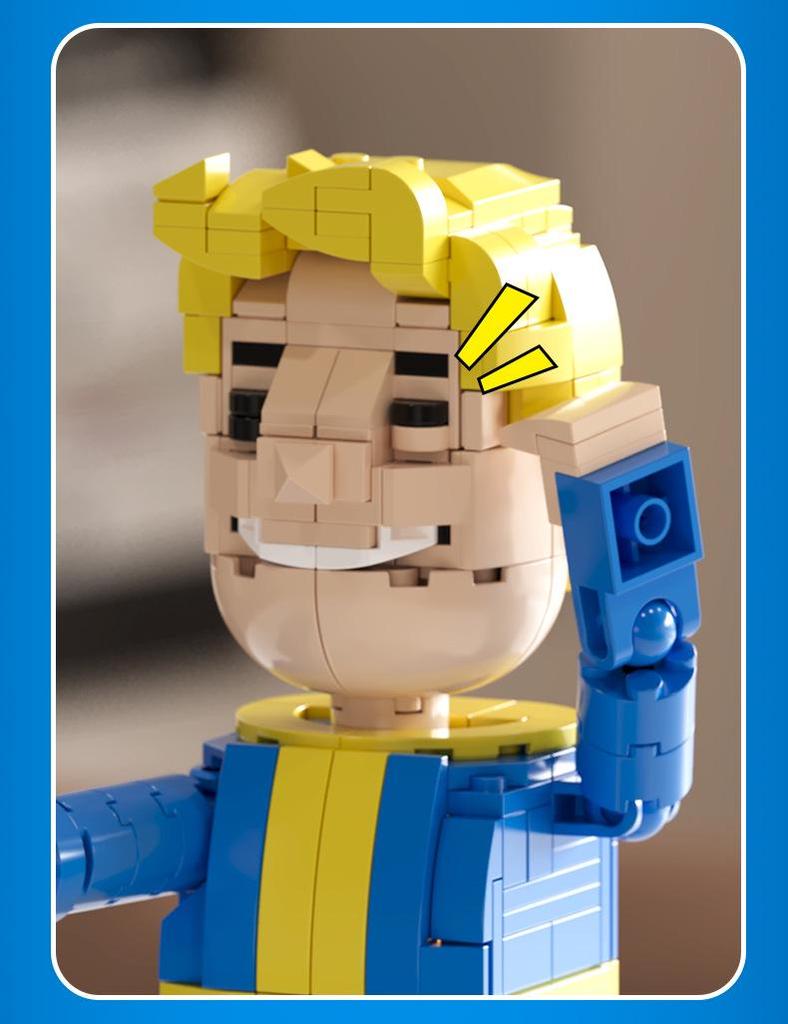 Cross-border MOC Lego-Compatible Fallout Shelter Building Blocks: Vault Boy Model Toy