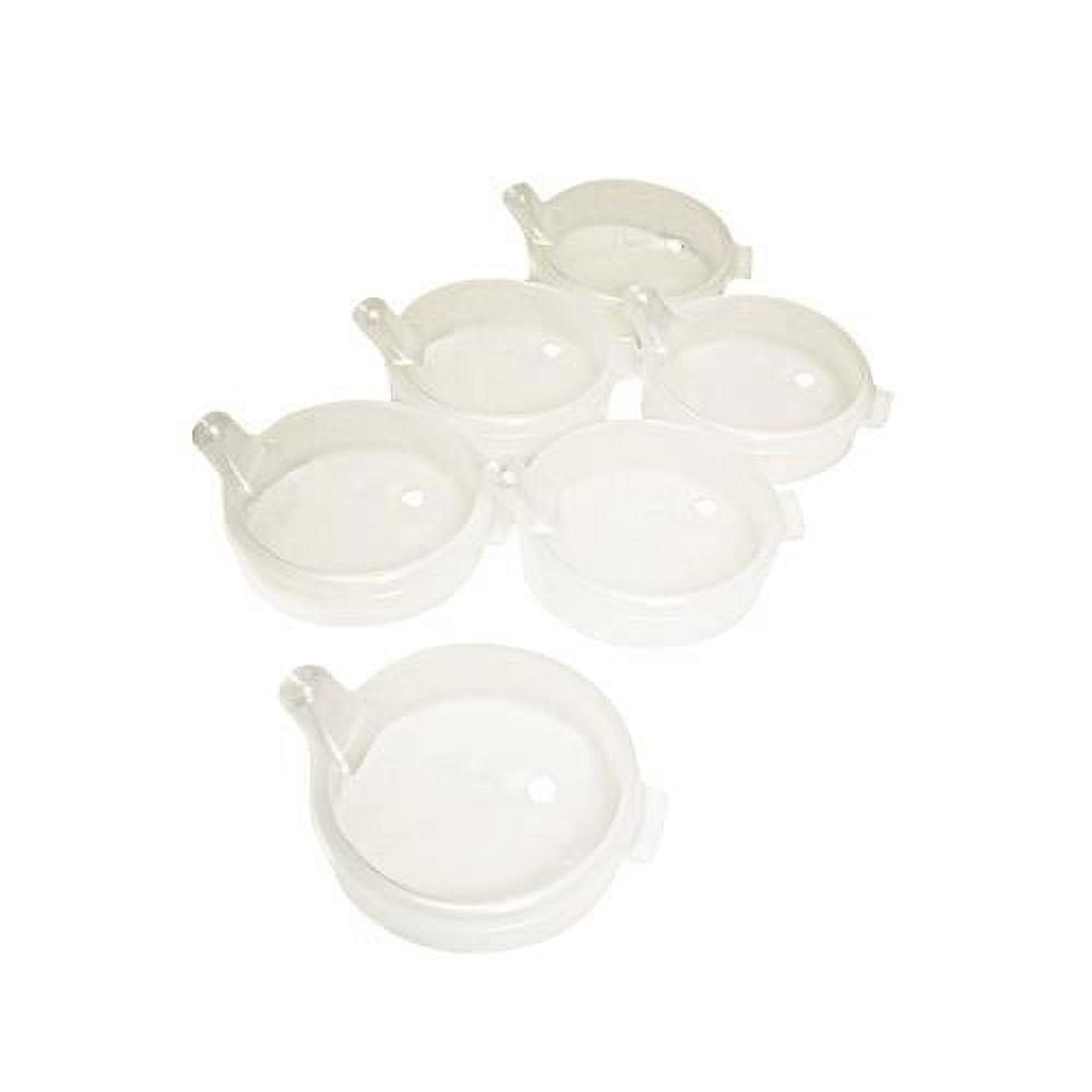Independence Spout Lids 6 Pack Versatile Anti-Splash Lids Cups Mugs Finger Control Dishwasher Safe Plastic