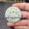 Emerald Green Guanyin Buddha Dragon Jade Pendant - Heart-Shaped Jade Stone for Car or Necklace