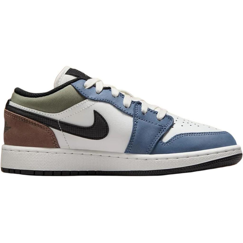 Jordan Air Jordan 1 Low top Basketball Shoes White Blue Unisex HV5973-101