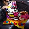 For Hello Kitty, Hearts, CelebrationAnime-Themed Flannel Blanket, Glam Style, Digital Print, All-Season Comfort, Tear-Resistant, Knitted Cra