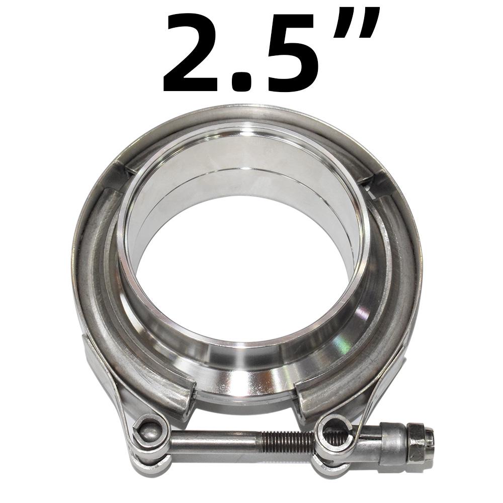 304 Stainless Steel 2“ 2.25"2.5" 3" V band Clamp 3"Inch V-band 2.5 3 Inch Exhaust Flange 76mm Turbo Exhaust Vband V Clamps Kits