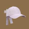 Minimalist Bow Ribbon Soft-Peak Baseball Cap: Fresh Summer Solid Colour, Versatile Sun Protection Cap