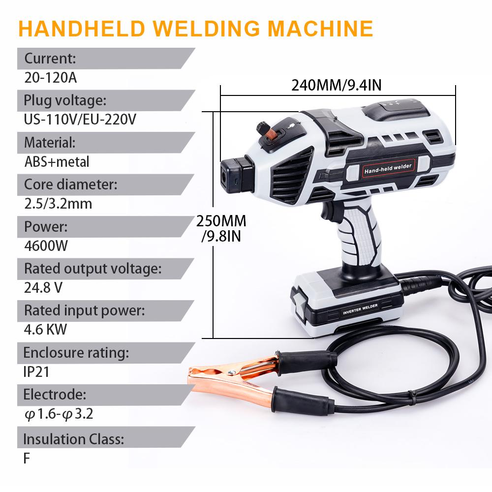 4600W 220V Gray Manual welding semi-automatic arc welding portable inverter welding equipment