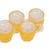 4Pcs 1:12 Dollhouse Miniature Beer Glass Resin Small Cup Model Doll House Decor