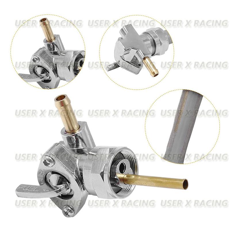 USERX Universal motorcycle fuel valve oil switch pump tap petrol pet cock filter for Harley Davidson 62169-83981 Sportster Glide