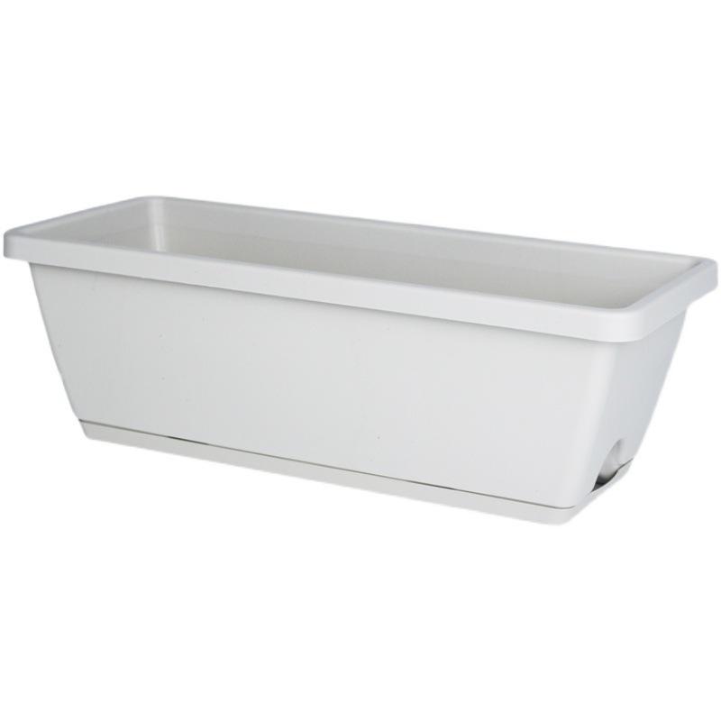 Nordischer großer rechteckiger Kunststoff-Hänge-Balkon-Blumen- & Gemüse-Topf Kasten