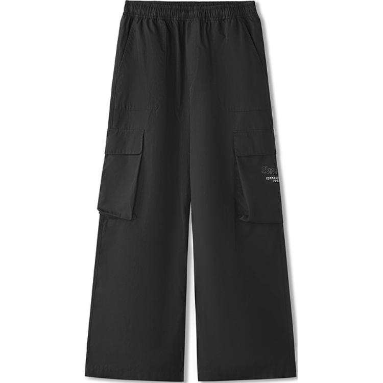 Skechers Woven Loose Fit Cargo Straight Leg Casual Pants Men Bottoms Carbon-Black L225M130-0018 M