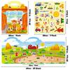 Hand-ported Children's Creative DIY Cognitive Farm Style Enlightenment Early Education Intellectual Training Repeatedly Sticker Jelly Sticker Book