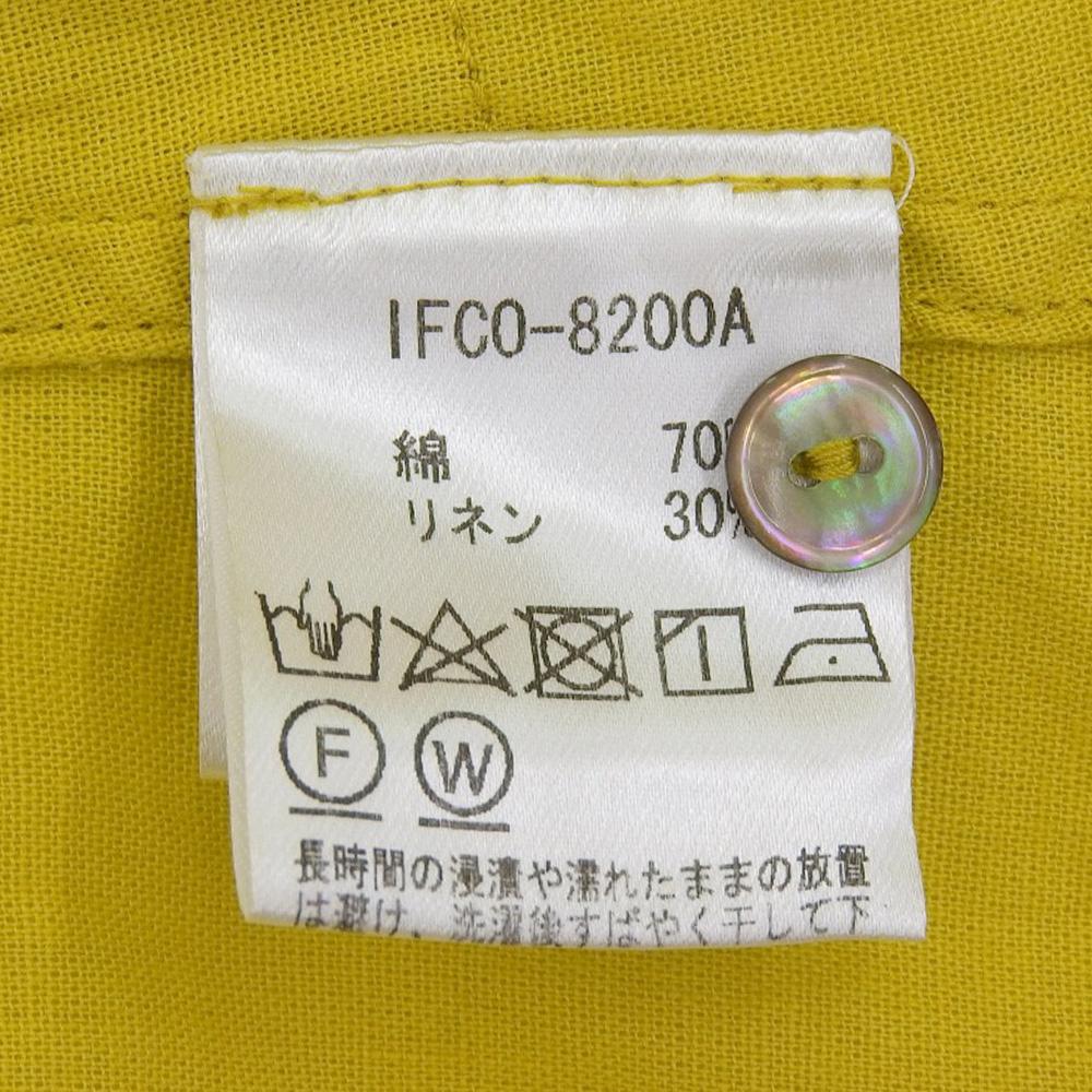 ijep Beautiful ijep cotton linen V-neck shirt cardigan gown for women, yellow, size 3 tops 3 yellowUsed