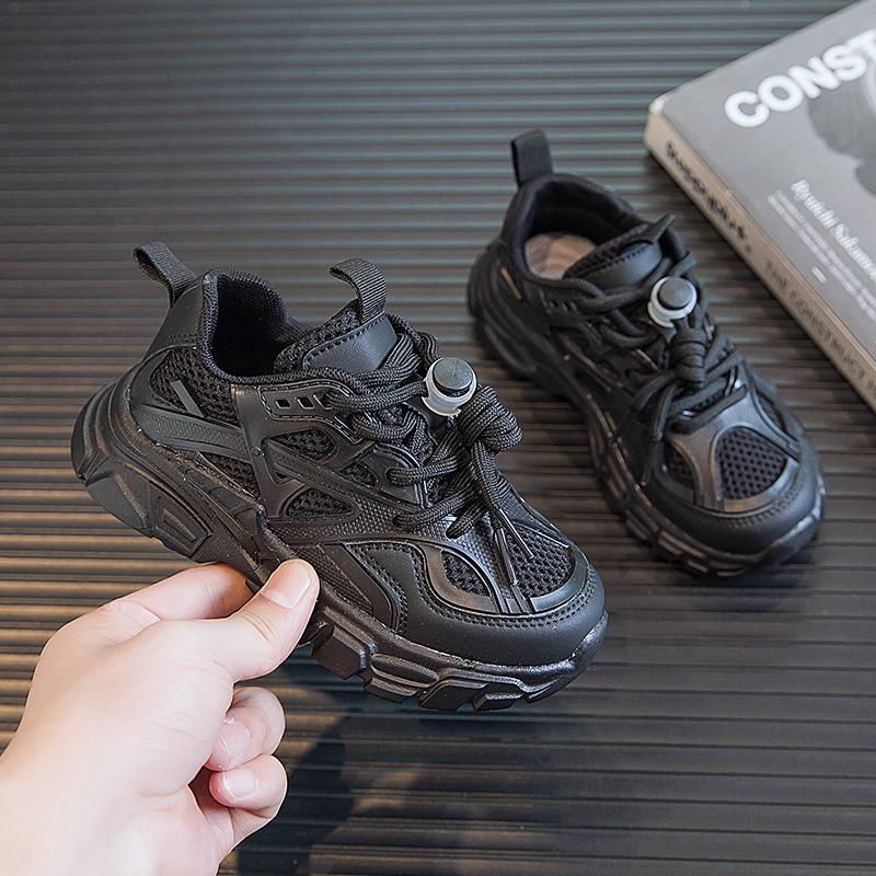 

Newest Spring Big Kids Girls School Running Shoes Black White Baby Buckle Walking Sneakers Soft Children Casual Shoes For Boys 27