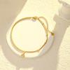 New Four-Leaf Clover Titanium Steel Anklet Women's Lightweight Niche Delicate Not Lose Color Summer Beach Anklet