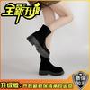 Fashion versatile round head thick-soled short boots children's 2025 autumn and winter new solid color suede heightened and thin Martin boots