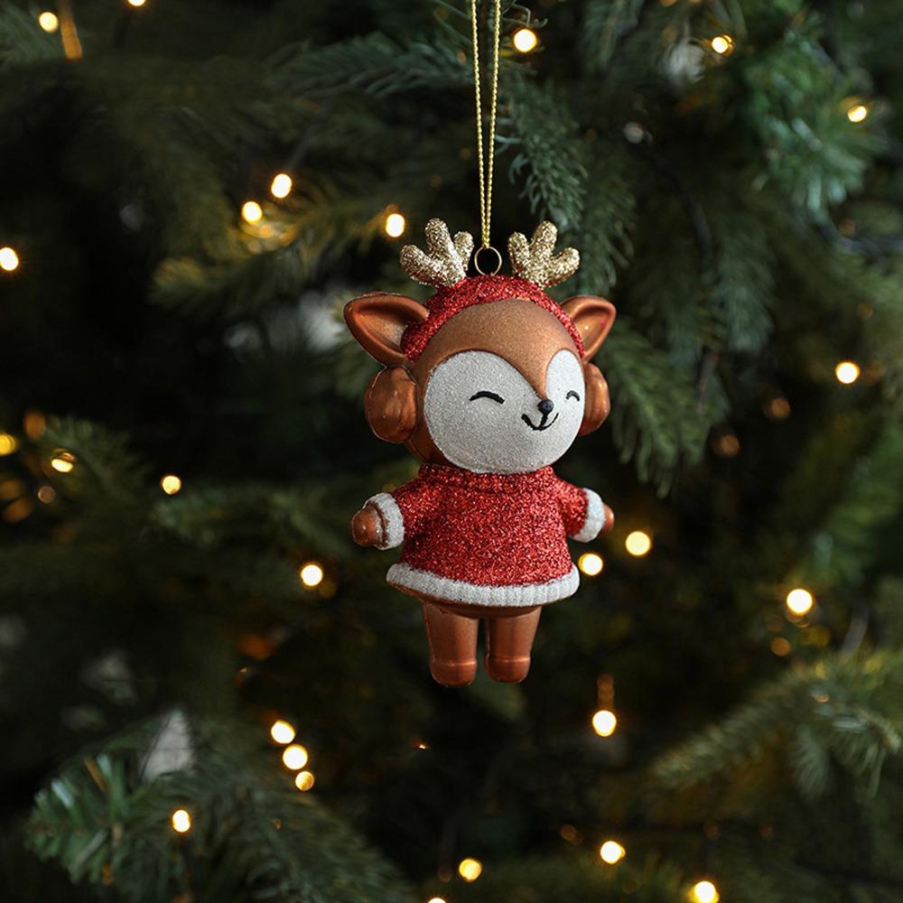 Gold Little Bear Squirrel Ornament Shimmering Festive Plastic Ornament  Home Decor