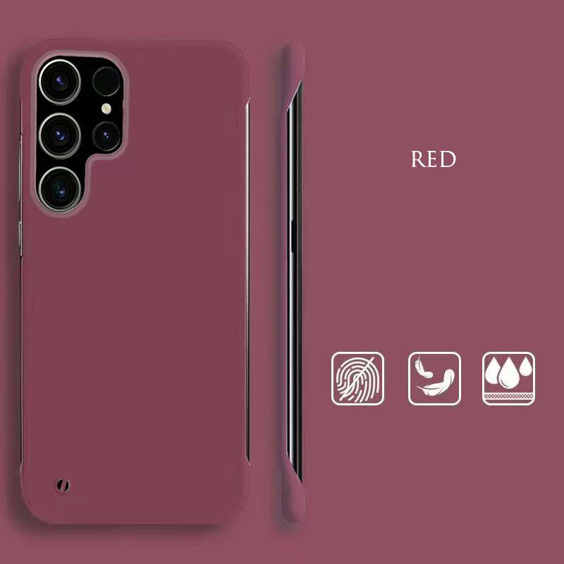 INS Simple Solid Color Skin Friendly Frameless Case For Samsung Galaxy S21 S20 Ultra Plus FE Note 20 Ultrathin Anti-Fingerprints Hard PC Matte Cover