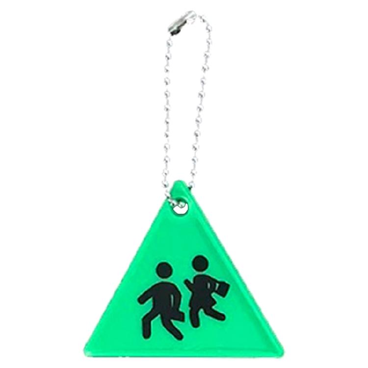

Reflector Keyring Triangle Sidewalk Tags Pendant Waterproof Schoolbag Keychain 1