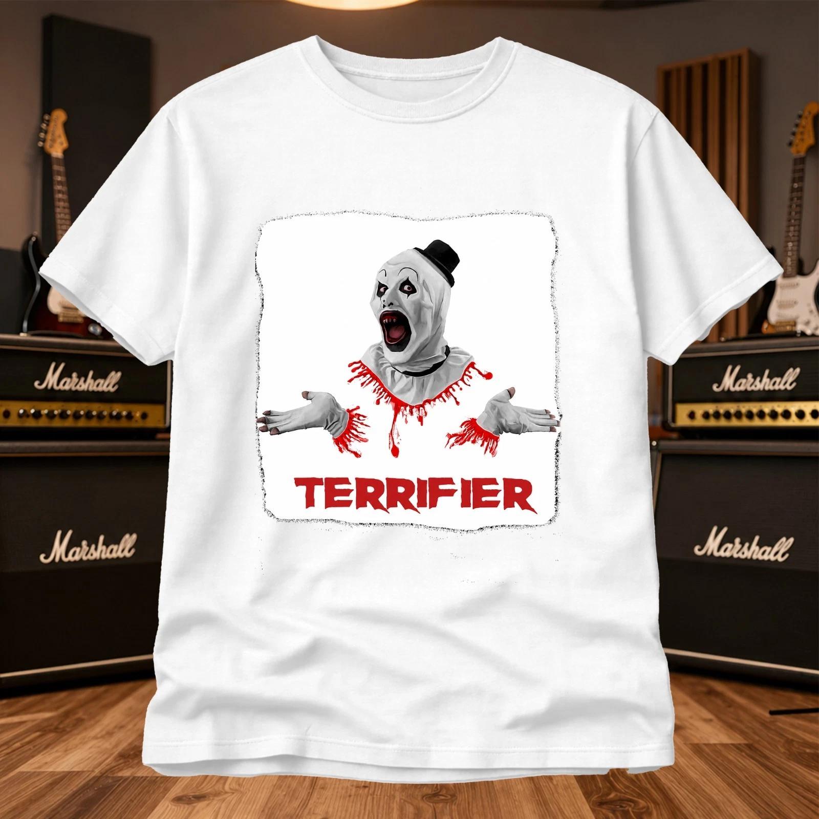 Terrifier Art The Clown Horror Graphic T-Shirt Halloween Slasher Movie Tee XL