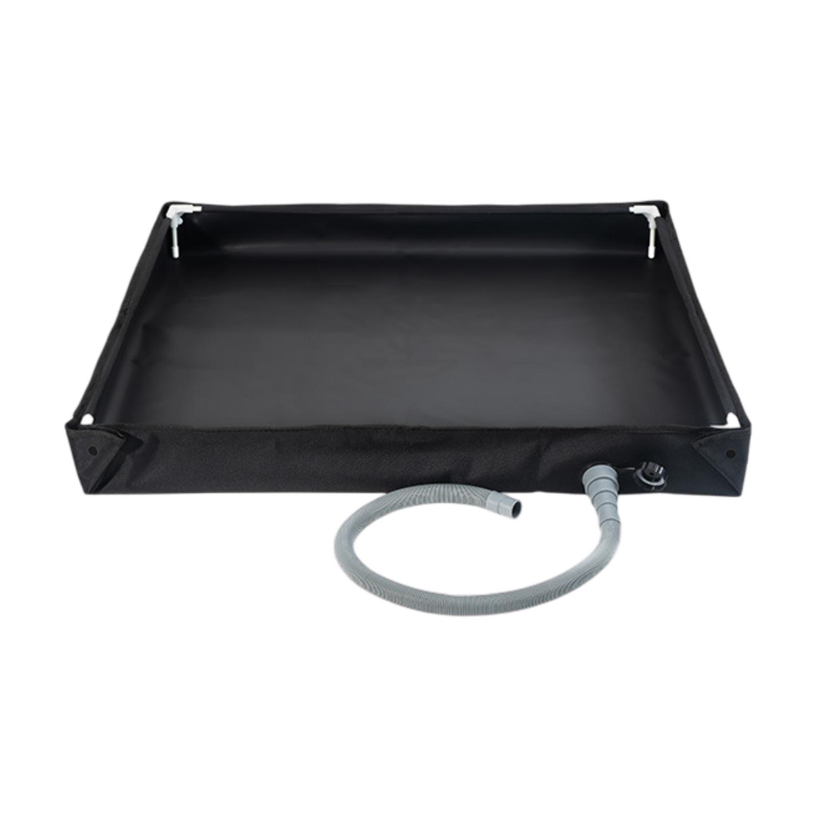 

Folding Outdoor Camping Shower Base With Drain Pipe PVC Portable RV Camping Accessories for Camping, Beach чёрный