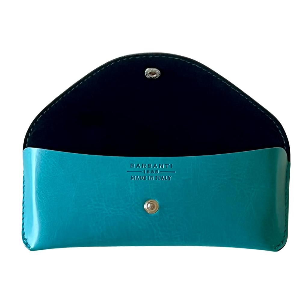 Glasses Made in Italy G.Barsanti&Figli Case, Slim, Stylish, Lightweight, Compact, (Turquoise)