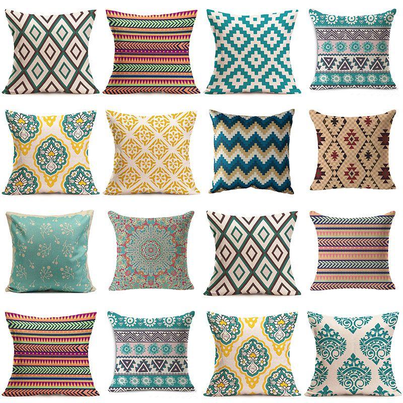 Luxurious Resistant Scatter Waist Throw Pillow Case With Timeless Geometric Design