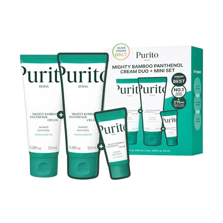 PURITO SEOUL Mighty Bamboo Panthenol Cream Duo Set 100ml + 100ml (+15ml)