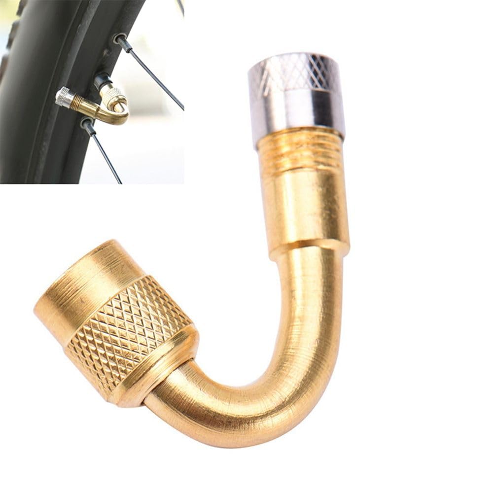Qicarkey 2 Pcs Motorcycle 90° L Shape Air Valve Motorcycle Extension Tube Air Pump for Motorcycles Small Wheel Car