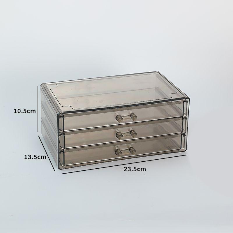 Large Transparent 5-Layer Drawer Organizer for Stationery, Brushes, and Nail Polish - Stackable, No Installation Needed