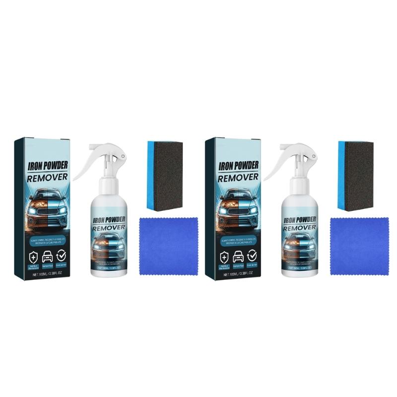 

Iron Powder Cleaning Spray Car Rust Removers Spray Metal Chromes Paint Cleaner