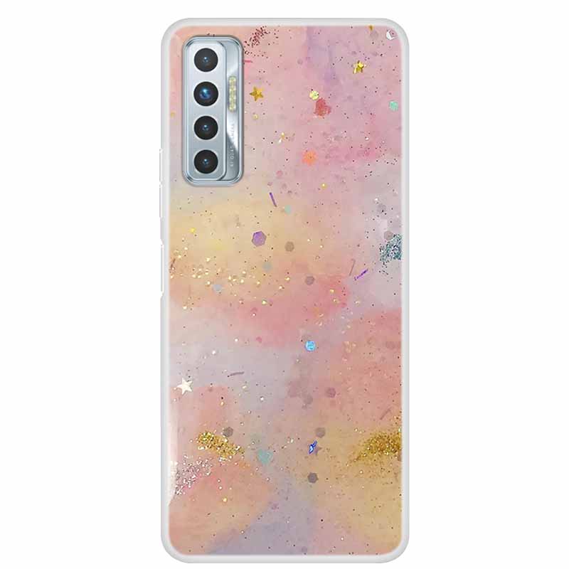 For Tecno Camon 17P Case Luxury Silicone TPU Soft Cover Phone Case For Tecno Camon 17 CG7 CG6 Coque Shockproof Marble Funda Capa