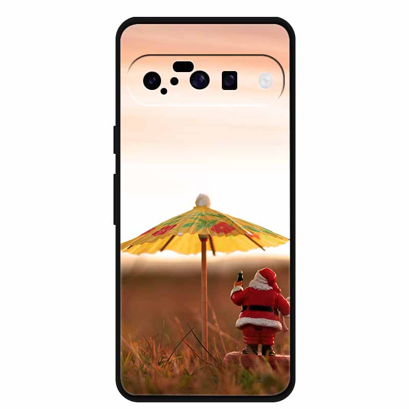 Christmas Phone Cases For Google Pixel 10 Case Silicone Soft Black Cover Christmas Tree for Pixel 10 Pro / 10 Pro XL Back Cover