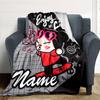 Customizable PUCCA1 Throw Blanket – Personalized Name, All-Season Cozy Snug Blanket, Machine Washable, Personalized Blanket