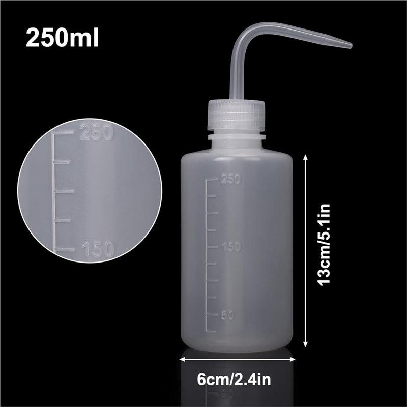 M-Modern-6Pcs 250Ml Squeeze Bottles For Liquids PET Plastic Safety Squirt Bottle With Narrow Mouth & Scale Labels