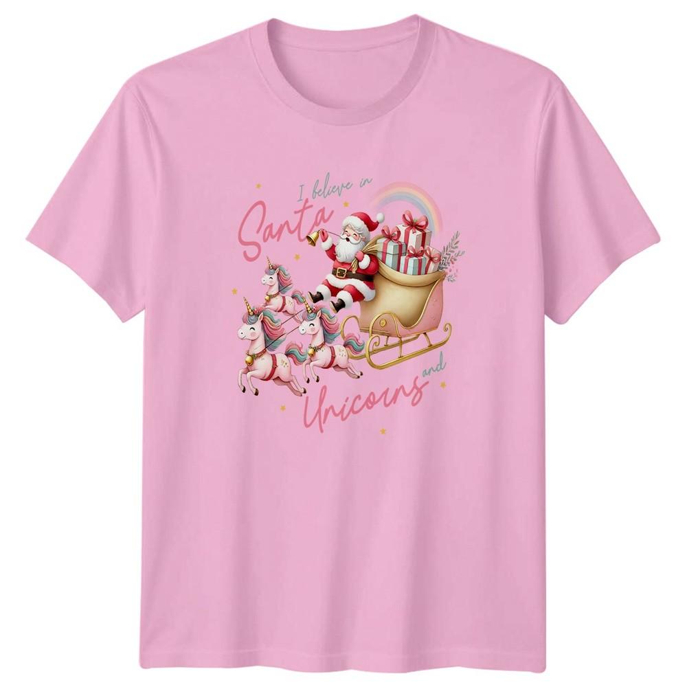 I Believe In Santa And Unicorns Christmas Holidays Unisexs TShirt Unisexs Tee