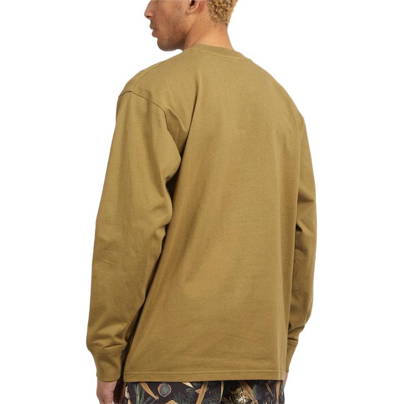 Carhartt WIP T-Shirts Men's Withered Wood Yellow Crew Neck Moderate Straight Fit I029955-1N3-XX