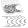 50 PCS Curved Needles Leather and Weaving Needles for Carpet Leather Canvas Repairing Blocking Knitting Modelling Crafts