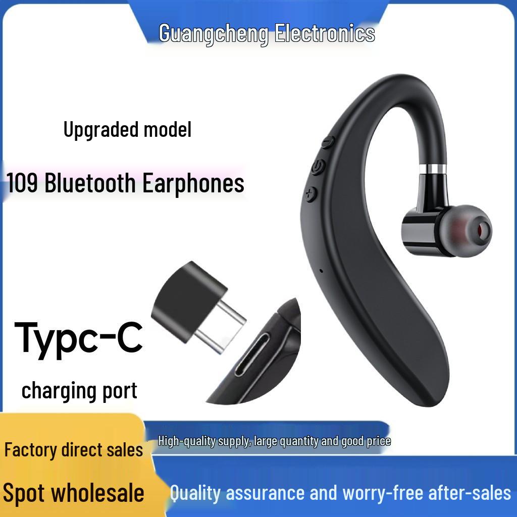 Best-Selling S109 Bluetooth Earphones: True Wireless, Painless Over-Ear, 180° Rotatable, Long Battery Life, Sports-Ready.