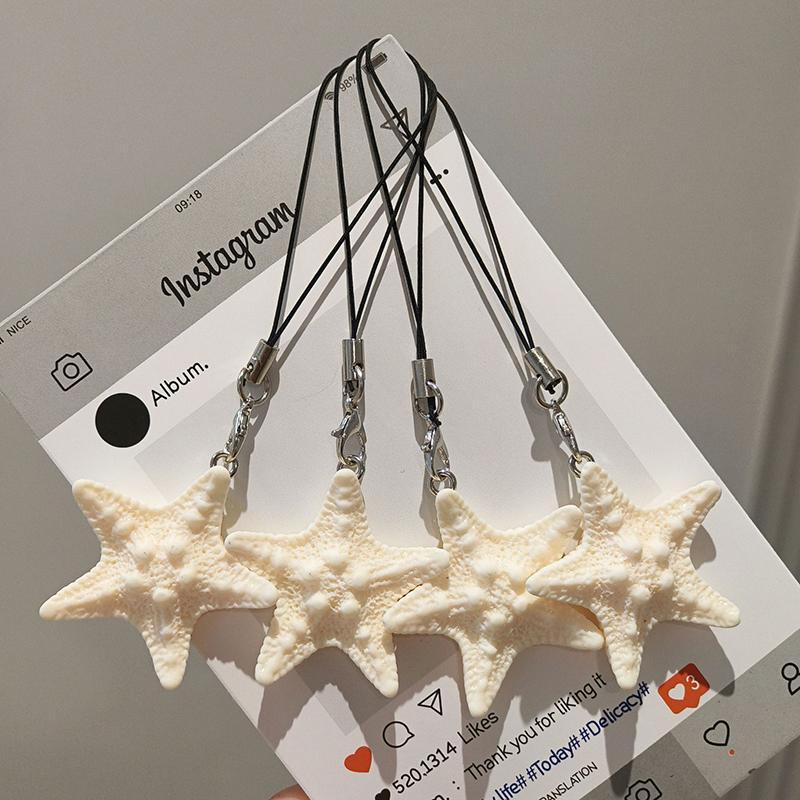 

3D Морская звезда Ремешок для телефона Подвеска Брелок Шарм для телефона Цепочка для телефона Универсальное Украшение для подвешивания на сумку OneSize