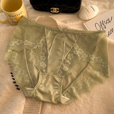 Mutandine da donna taglie forti a vita alta Intimo traspirante Slip sexy in seta