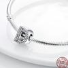 Copper 26 Letter Copper Series Shiny Zircon Lucky Letter Beads Charm Suitable Fit 3Mm Original Bracelet