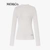 MO&Co. Women's Merino Wool Cashmere Blend Round Neck Sweater