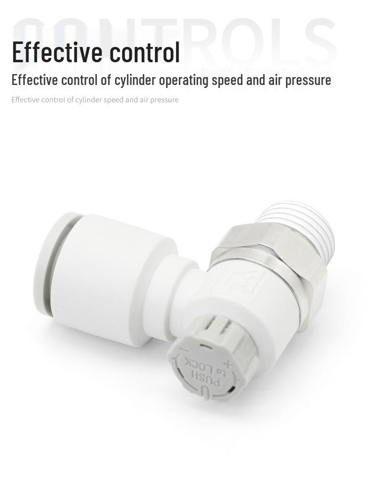 PTL Pneumatisches Drosselventil, Push-Lock Mini-Stecker, Geschwindigkeitsregelventil PTL4M401 6M5 601A-M