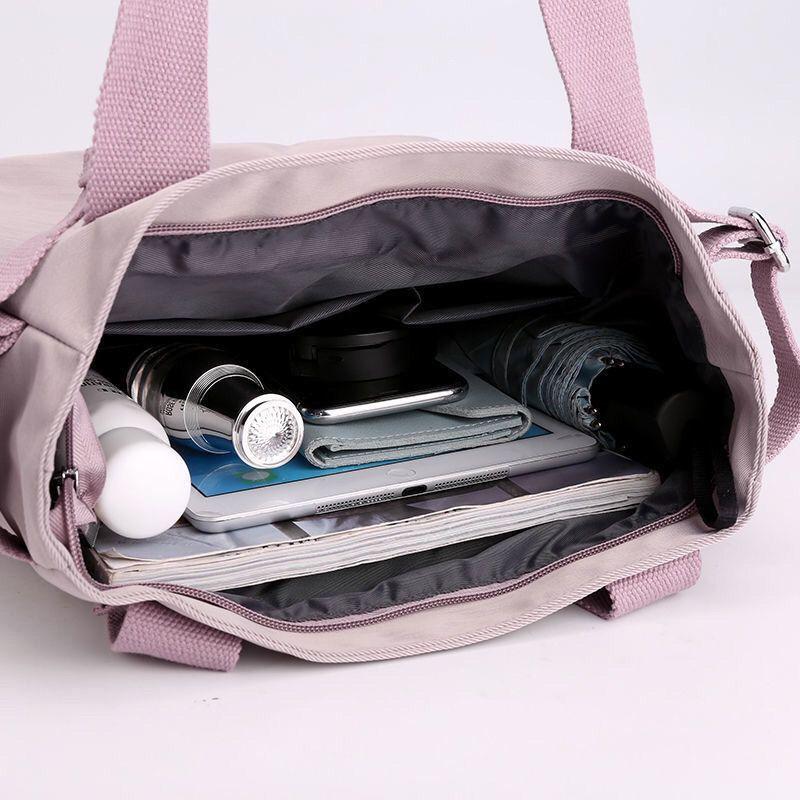 Women's Canvas Shoulder Bag Fashion Crossbody Handbag Retro Large Capacity Bags Multi Pocket Zipper Casual Tote Bags