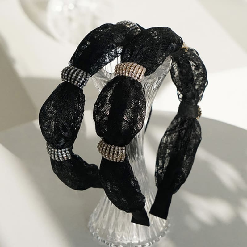 LUDE Black Lace Hairband